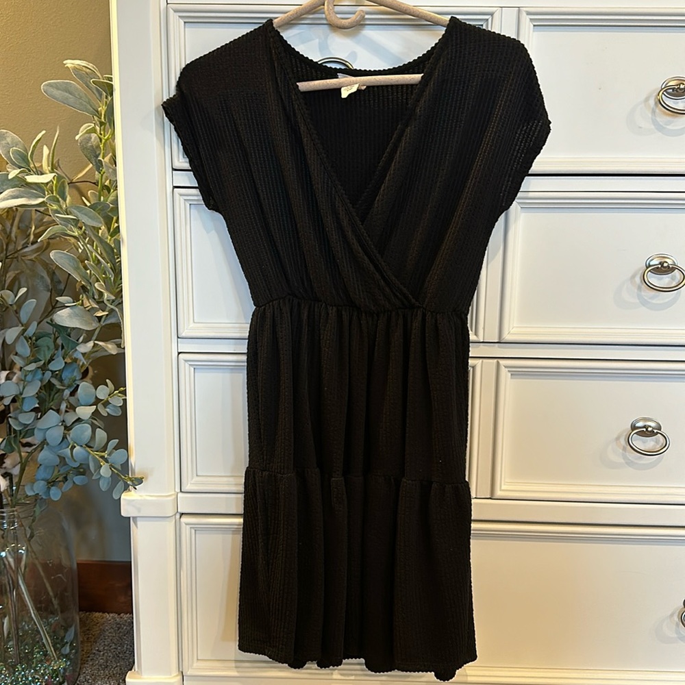 caution to the wind black dress